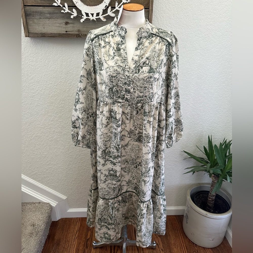 Umgee boutique Floral Print Midi‎ Dress ladies Large NWT